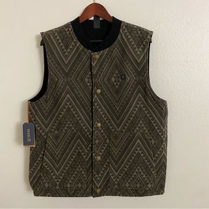 NWT! Roark Milford reversible canvas and wool vest